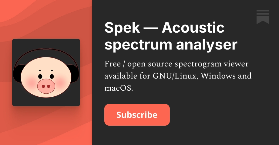 Archive - Spek — Acoustic spectrum analyser