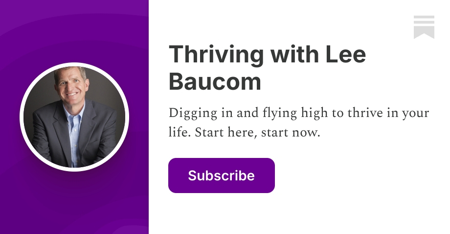 Thriving with Lee Baucom | Lee H. Baucom, PhD | Substack