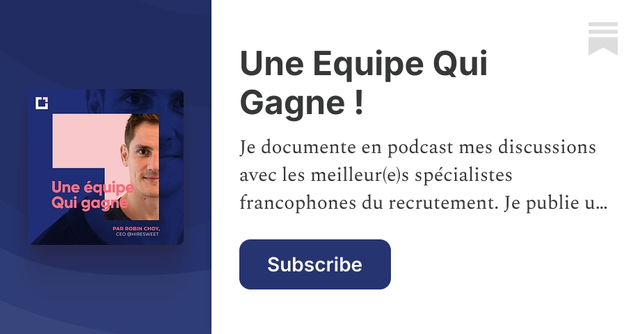 Une Equipe Qui Gagne ! | Robin Choy | Substack