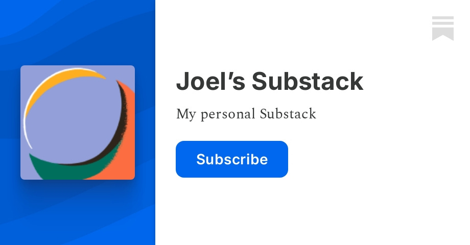 Joel’s Substack | Joel Wertheimer | Substack