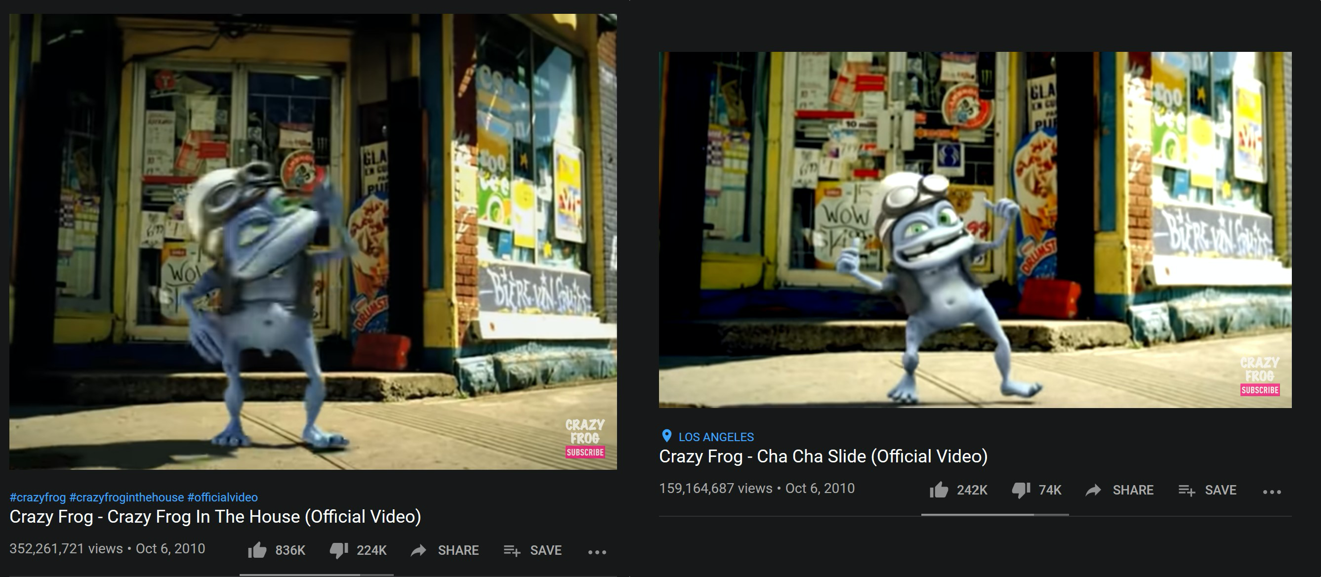 Crazy Frog - Popcorn (Official Video) 