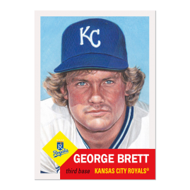 George Brett Pine Tar Game - METAL baseball card Art