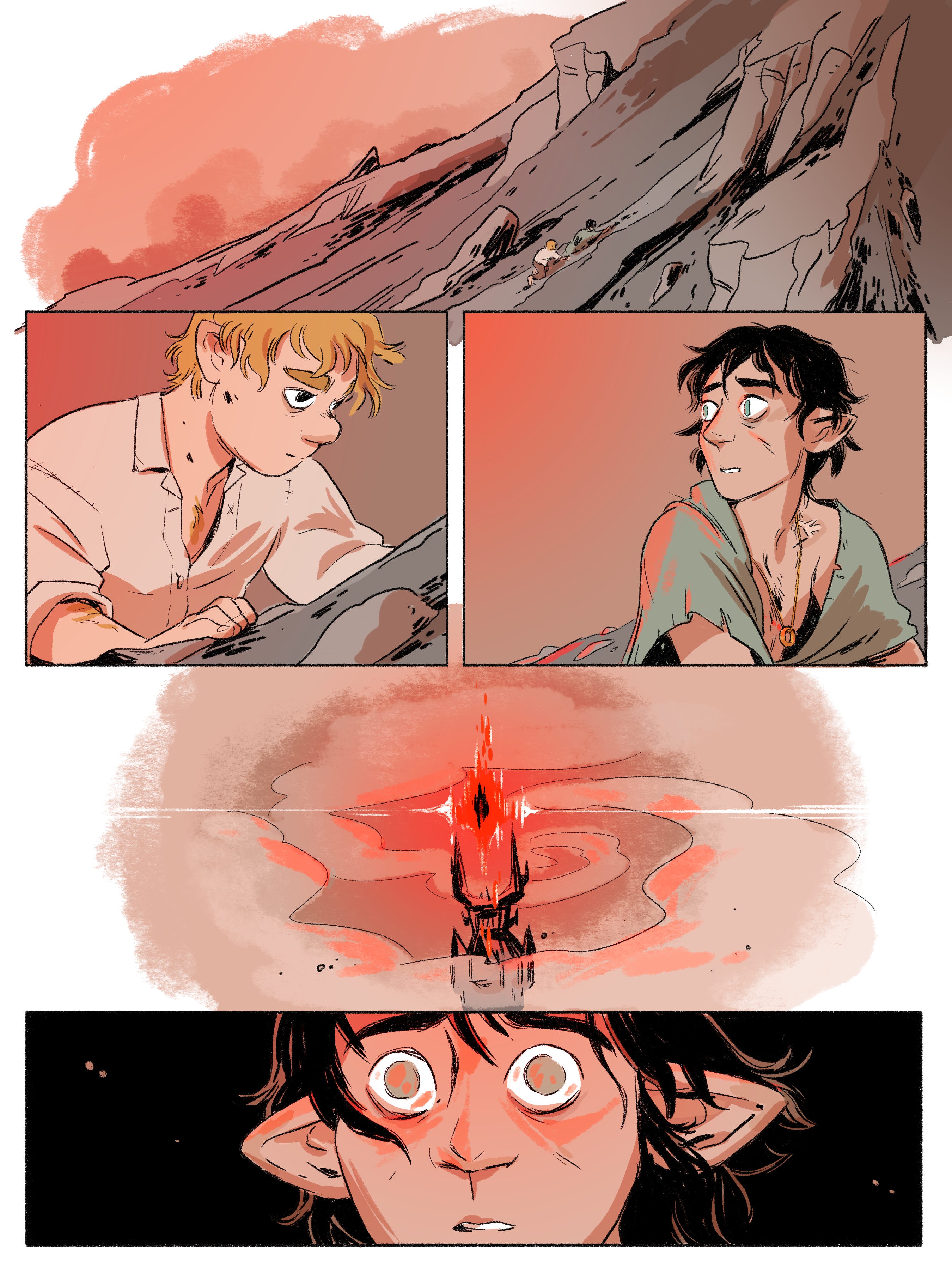 Lord of the Rings first six chapters as a comic page : r/lotr