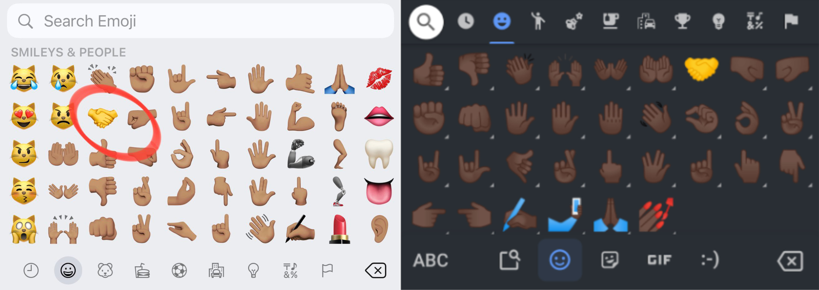 🤚 Raised back of hand emojis 🤚🏻🤚🏼🤚🏽🤚🏾🤚🏿