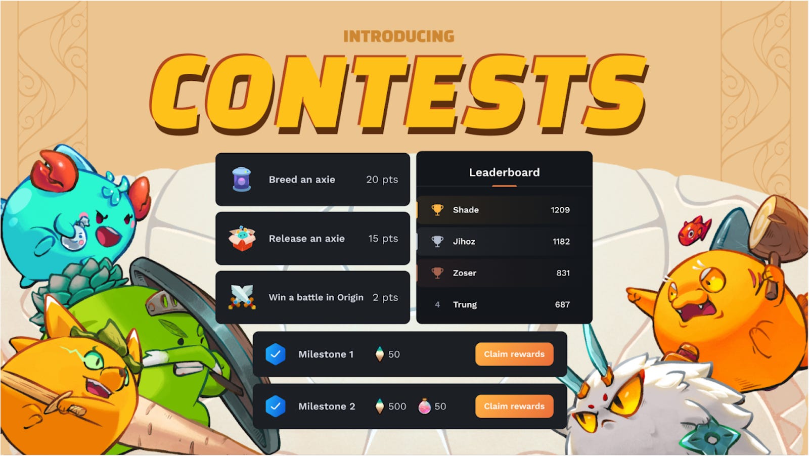 Axie Infinity on X: Season 1 has the largest pool of Leaderboard Rewards  ever seen in Axie (and Web3).  / X