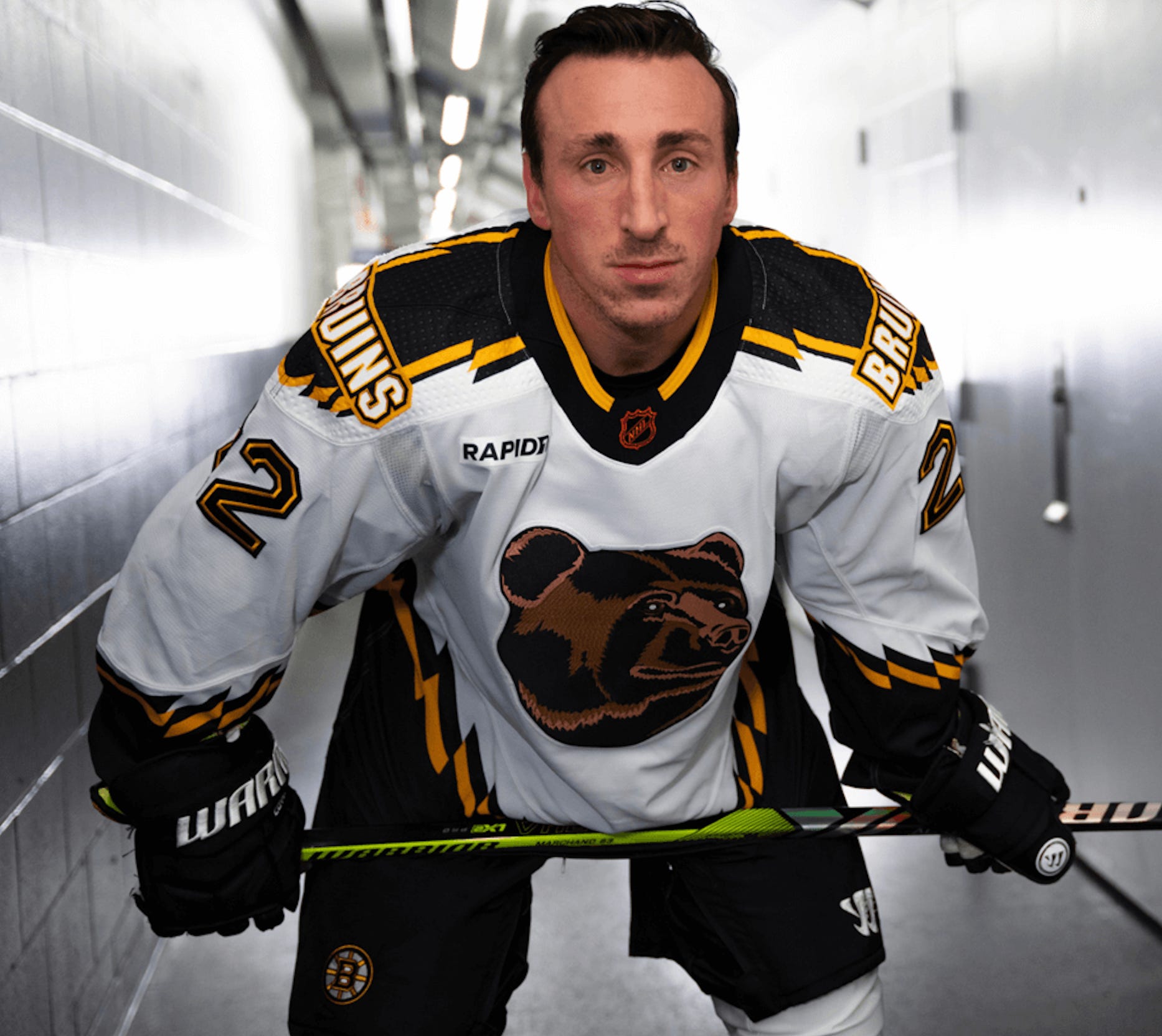 Rare Vtg NHL Boston Bruins Pooh Bear Starter Authentic On Ice