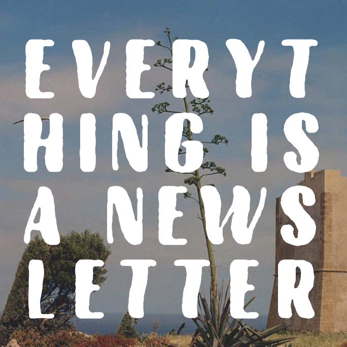 Artwork for everything is a newsletter