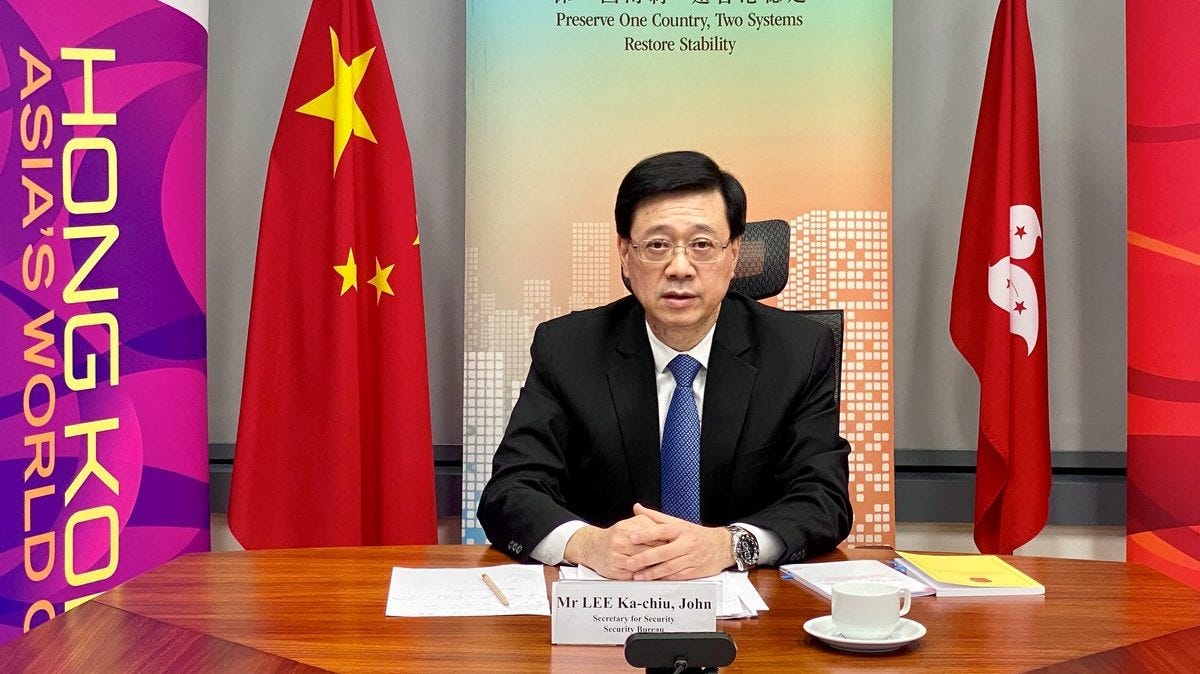 John Lee as Hong Kong's next chief executive