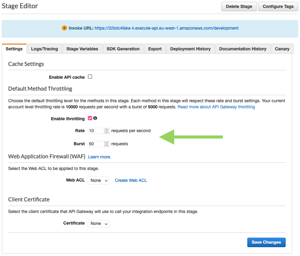 How To Set Your REST API's Default Rate & Burst Throttling Limits