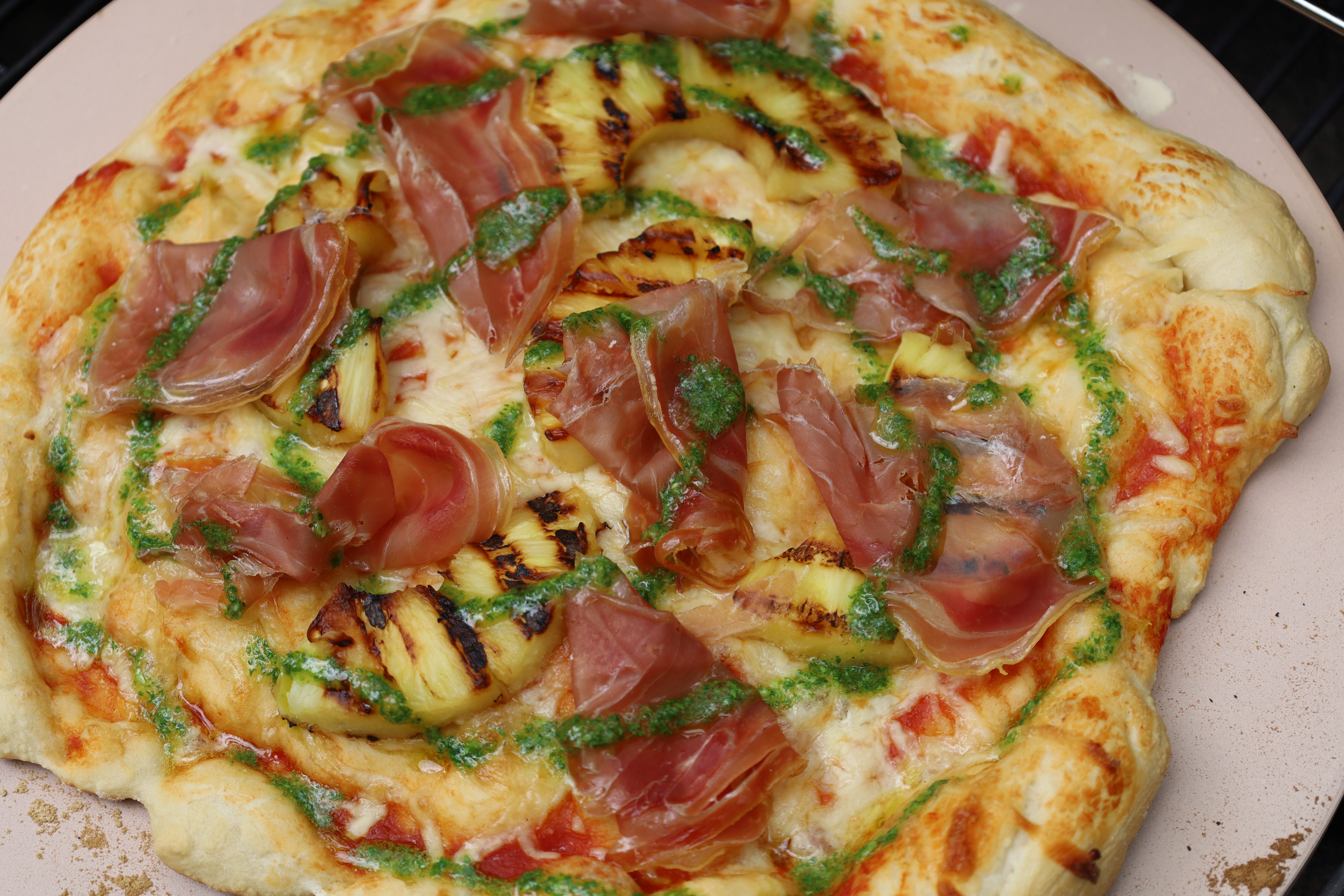 Grilled Pineapple and Prosciutto PIzza