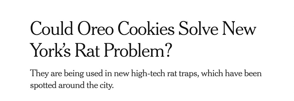 Could Oreo Cookies Solve New York's Rat Problem? - The New York Times