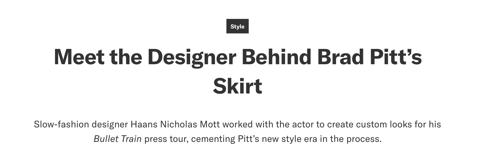 Brad Pitt Looks Smoldering In New Ad • Instinct Magazine