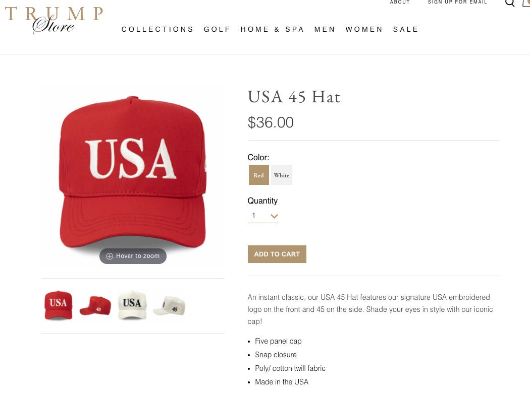 Trump Classic Baseball Hat - Trump Store