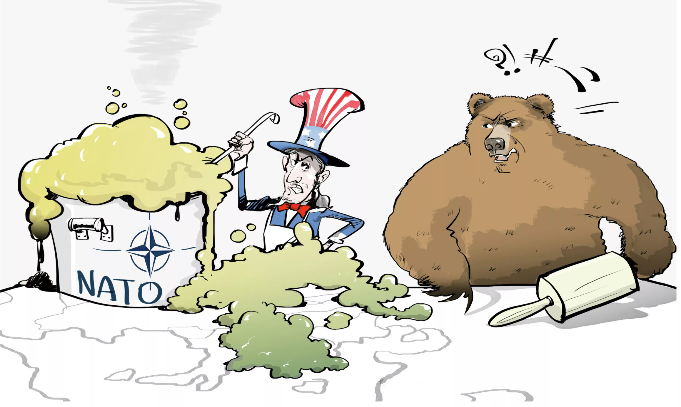 Про против россии. Россия НАТО карикатура. Карикатуры на Россию. Расширение НАТО карикатура. США угрожает России карикатура.