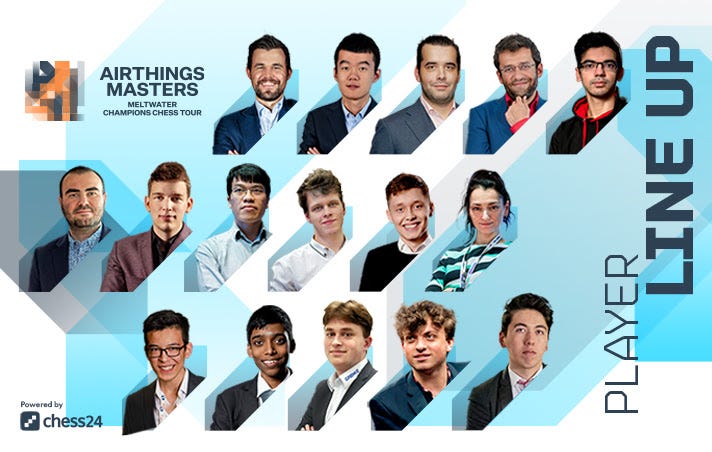 Magnus Carlsen Invitational line-up - Meltwater Champions Chess Tour