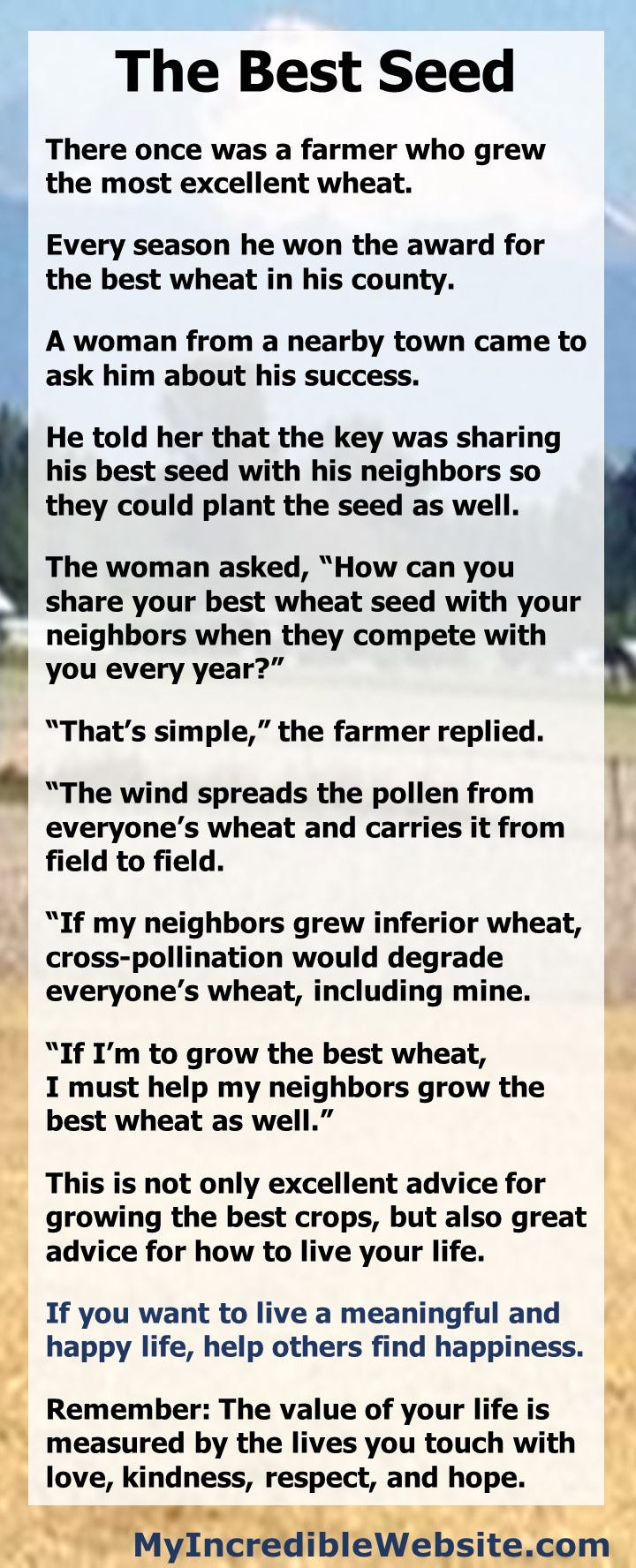 The Best Seed By John Kremer Tell