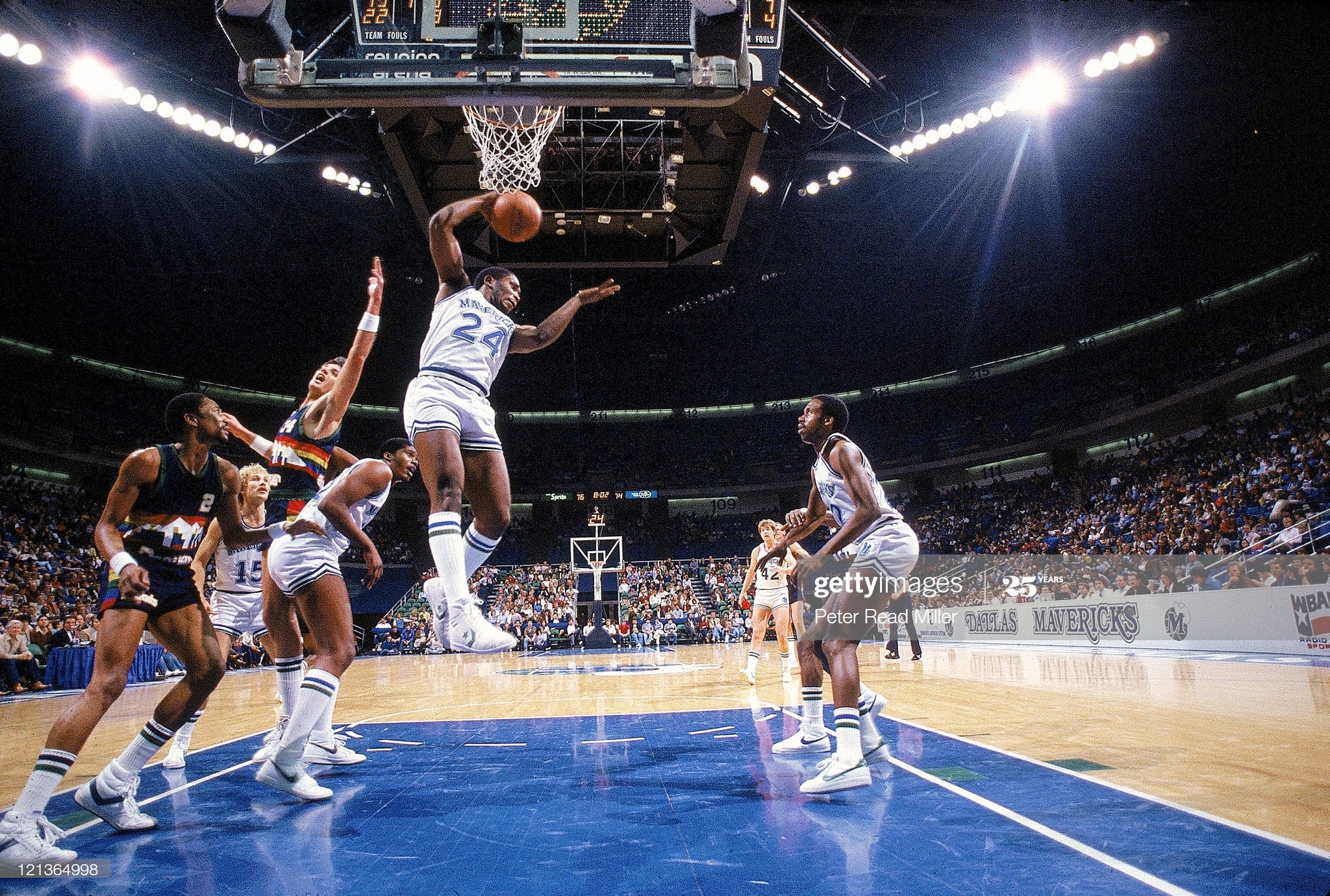 Mark Aguirre in the air, Mark Aguirre was a member of the D…