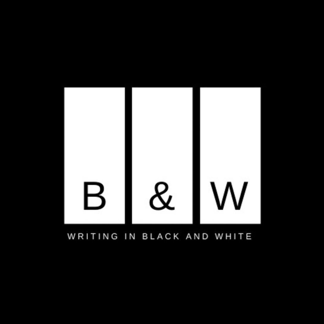 writing in black and white