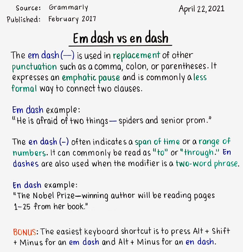 dash punctuation