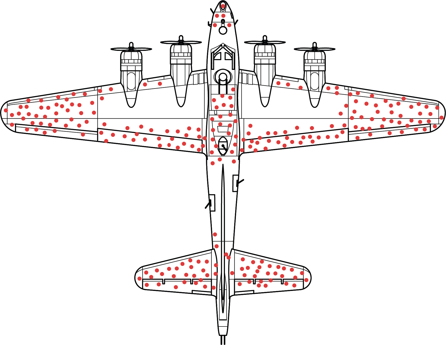 aviation - Does the survivorship bias airplane diagram come from