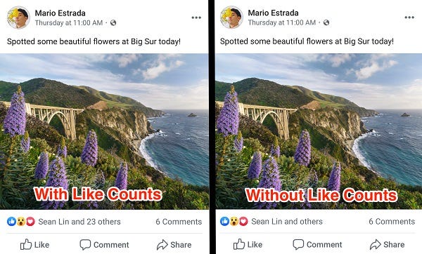 All Instagram users can now hide the like count, Facebook to
