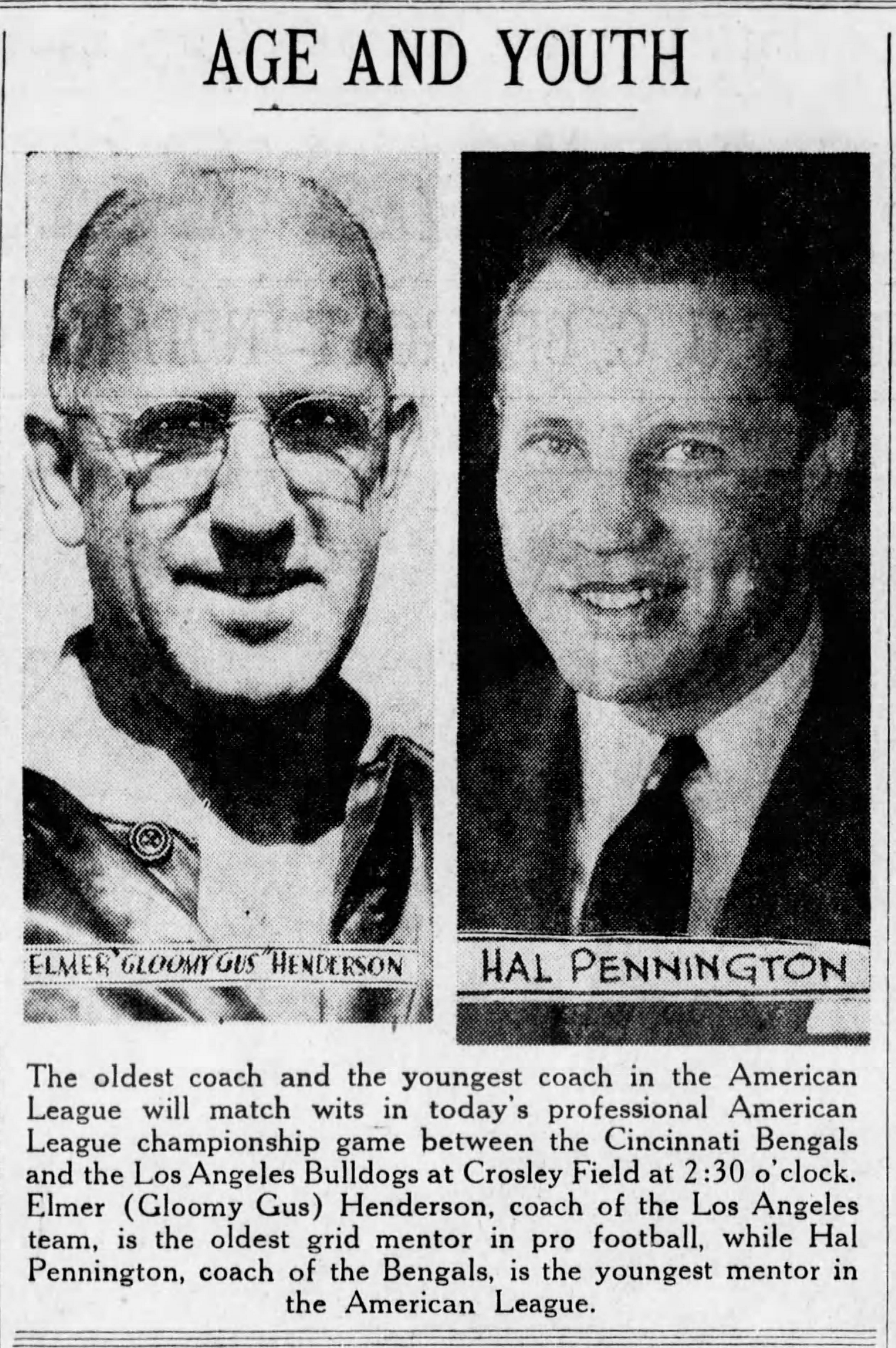 Original Bengals Played Los Angeles Bulldogs Twice in 1937