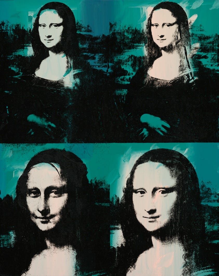 Monalisa !! Pop Art !! Monalisa in hippy style !! Painting