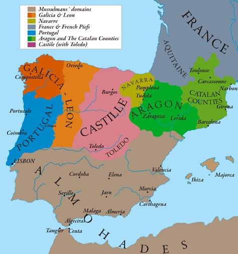 500 Historical map of Portugal - Educa Borras