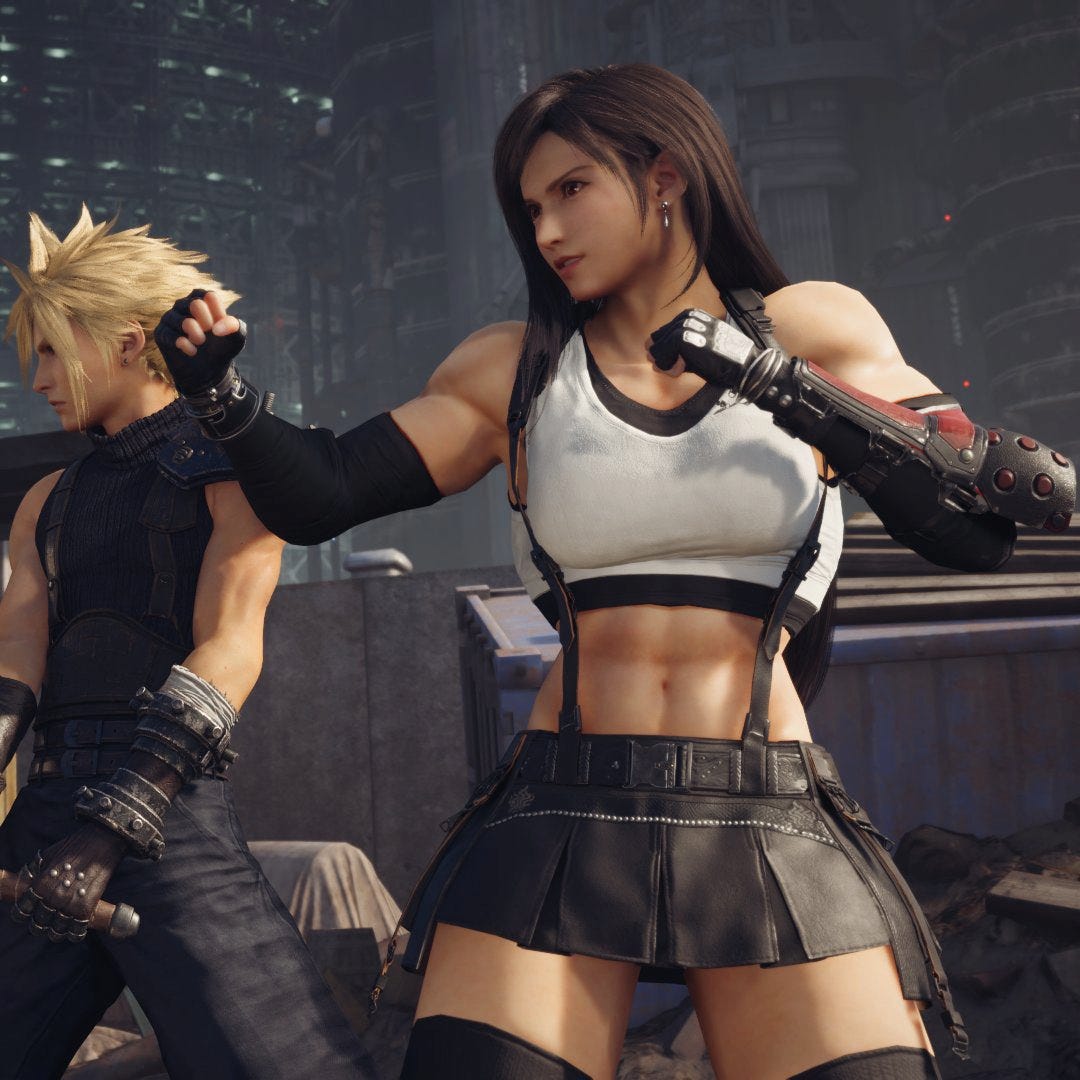 A Final Fantasy X style Cloud and Tifa FFVII Remake mod? Sure