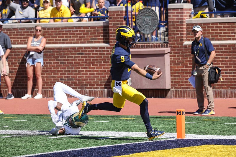 Snap counts, PFF grades: Roman Wilson leads Michigan offense with  incredible TD grab 