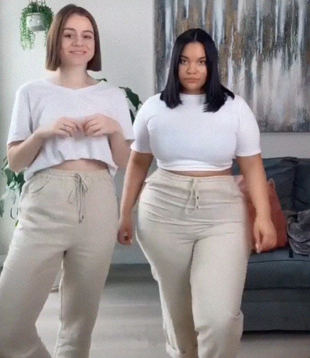Style, Not Size”: Two Friends Wear The Same Outfit To Show There