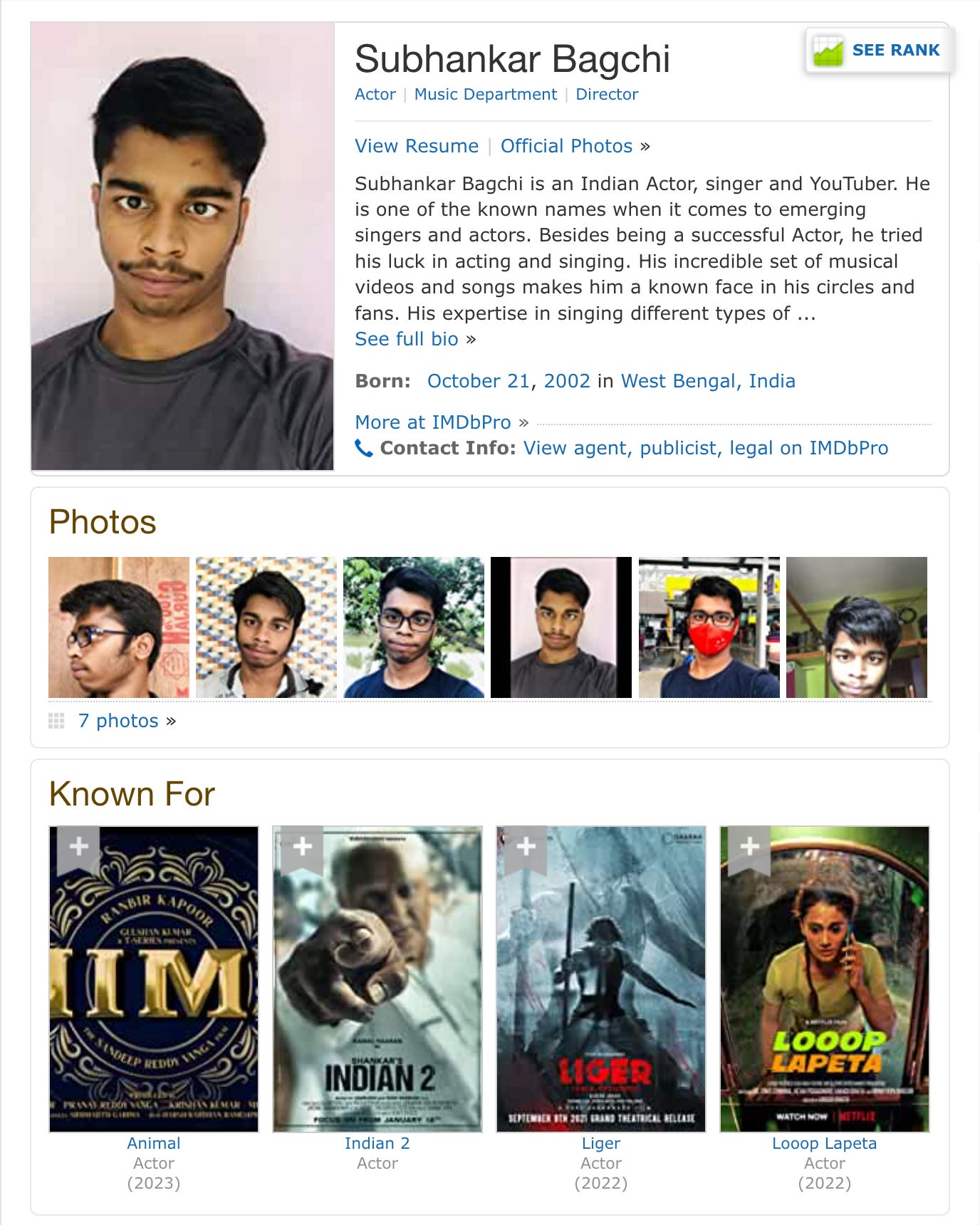 Out of curiosity, I went to IMDb to see if the cast list for