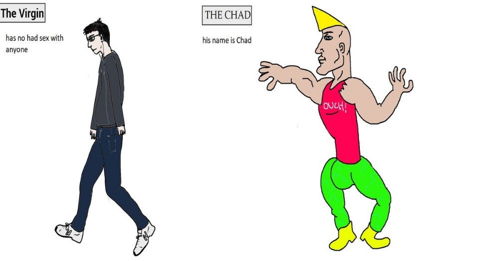 Virgin Vs Chad Meme Template