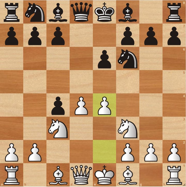 Chess board position after move e4