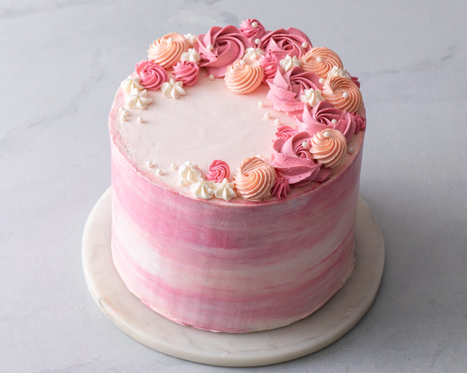 Painted Buttercream Cake - CakeCentral.com