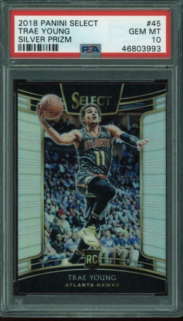 Panini Select Courtside Gold Wave Trae Young PSA 9