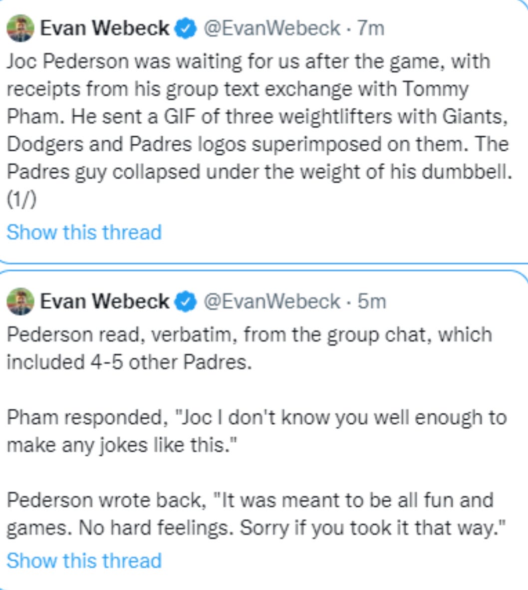 Feud between Joc Pederson and Tommy Pham escalates with t-shirts