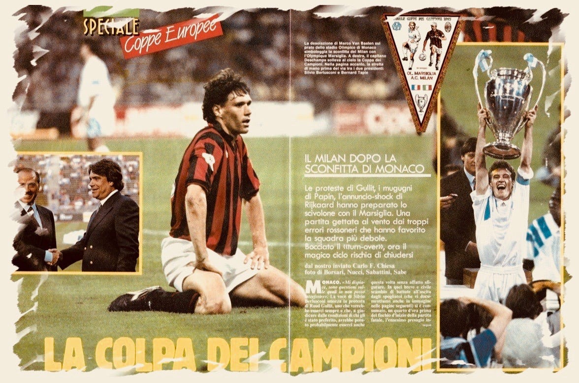 AC Milan 1993-1994 Home Short Sleeve Football Shirt [As worn by Maldini,  Massaro & Rijkaard]