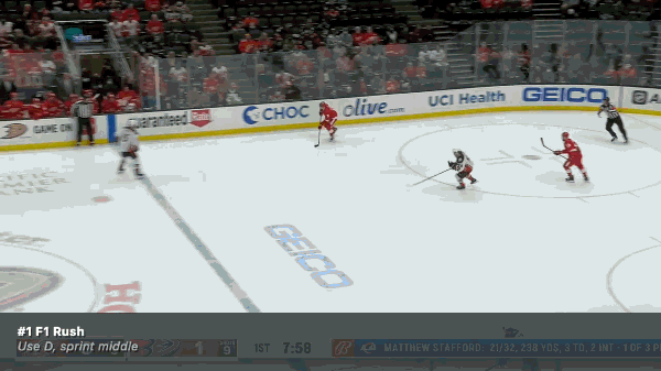 Hockey player assists hockey stick to his teammate : r/gifs