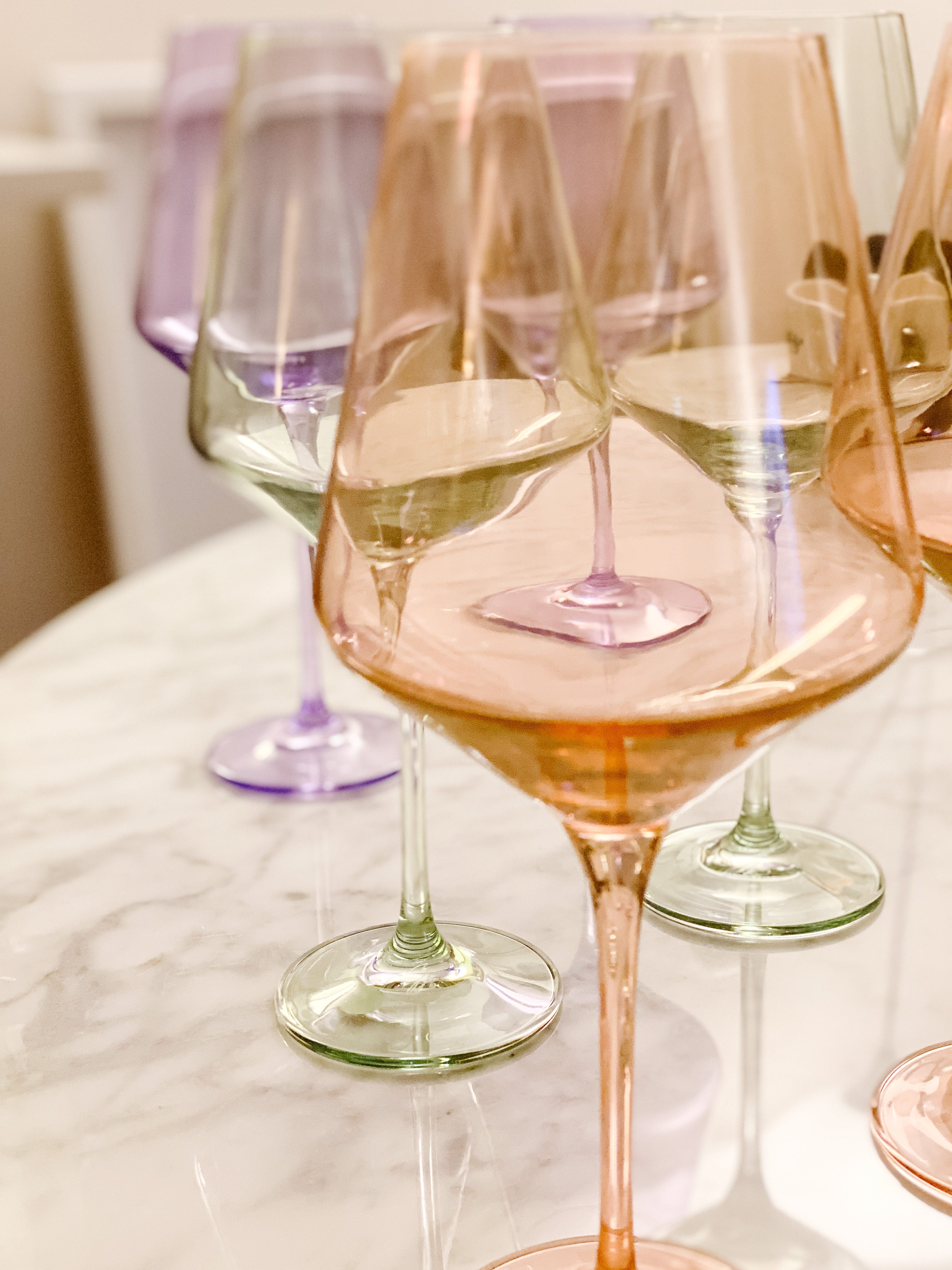 Estelle Wine Single Stemware Glass {ALL COLORS}