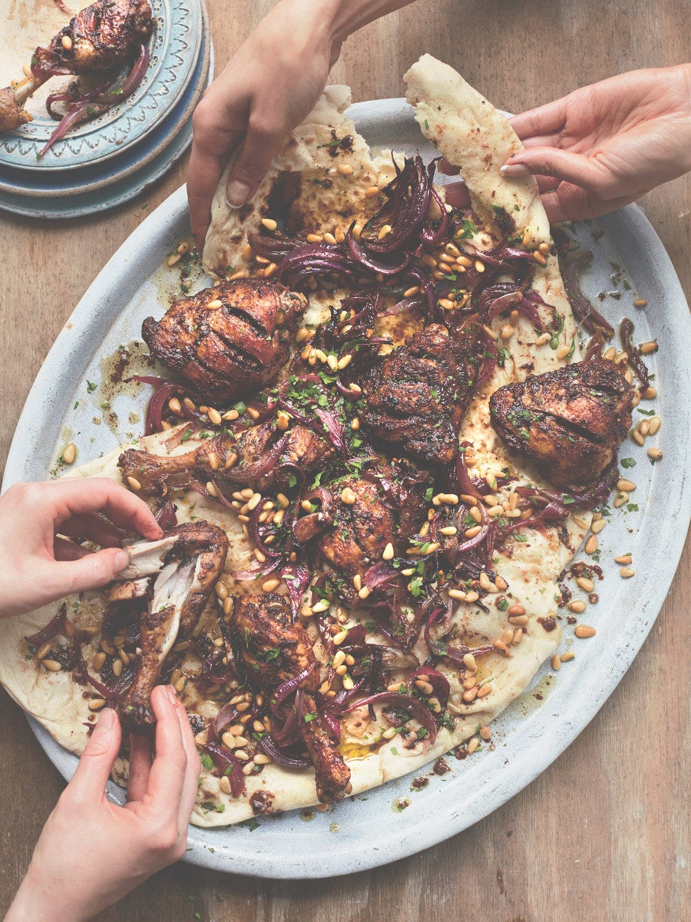 Mussakhan (Roast Chicken with Sumac and Red Onions) by Yasmin Khan