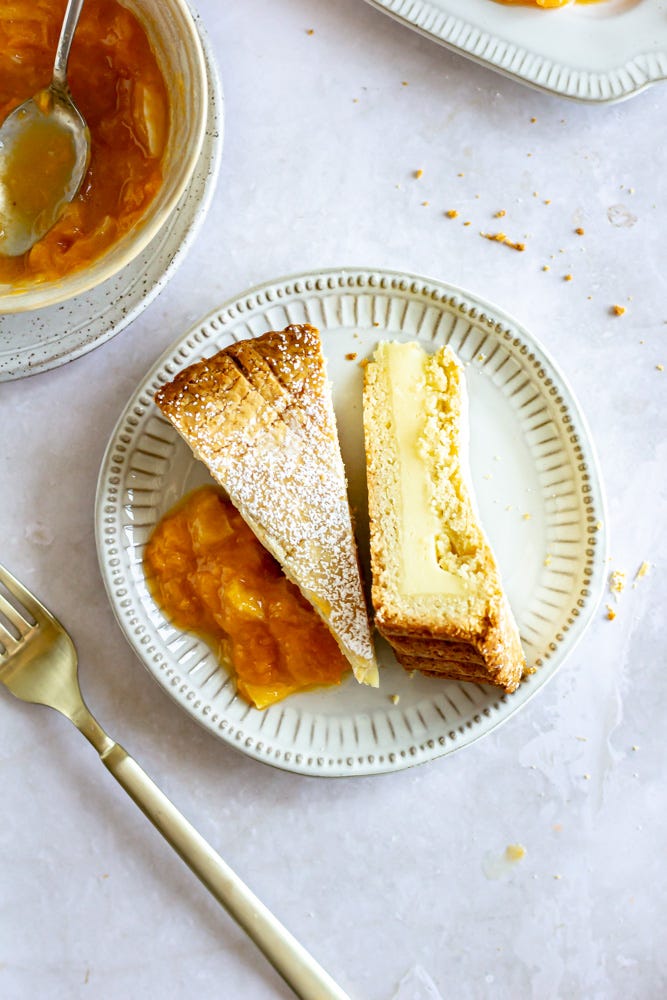 Laws of the Kitchen: Syrupy marmalade and almond cake with apricot compote