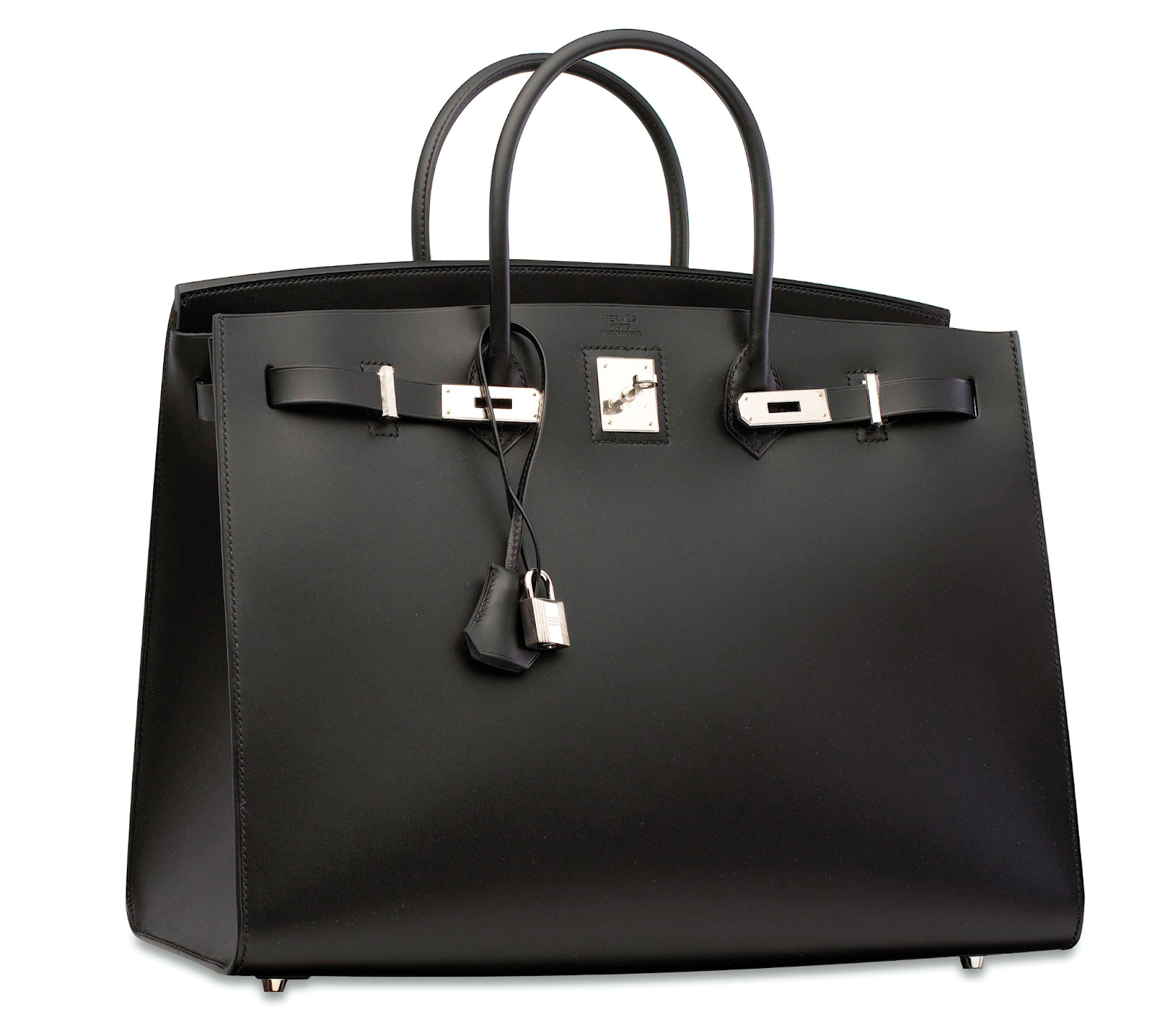 Sold at Auction: Hermes Snow White Clemence Leather Kelly Retourne 28