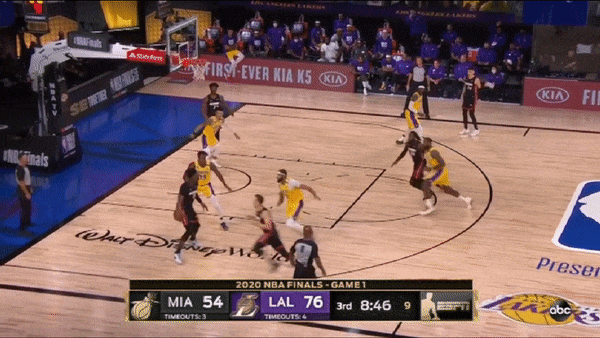 LeBron James gets mad when he doesn't get foul call (GIF)
