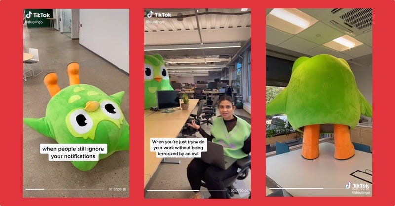 How Duolingo is using its 'unhinged content' with Duo the Owl on