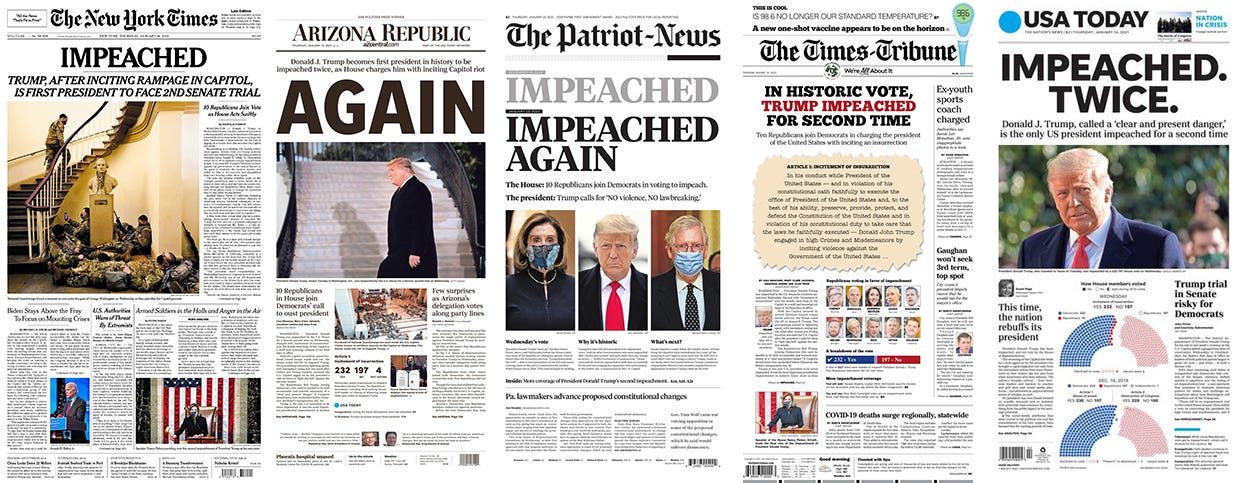 US Newspapers  Today's Front Pages