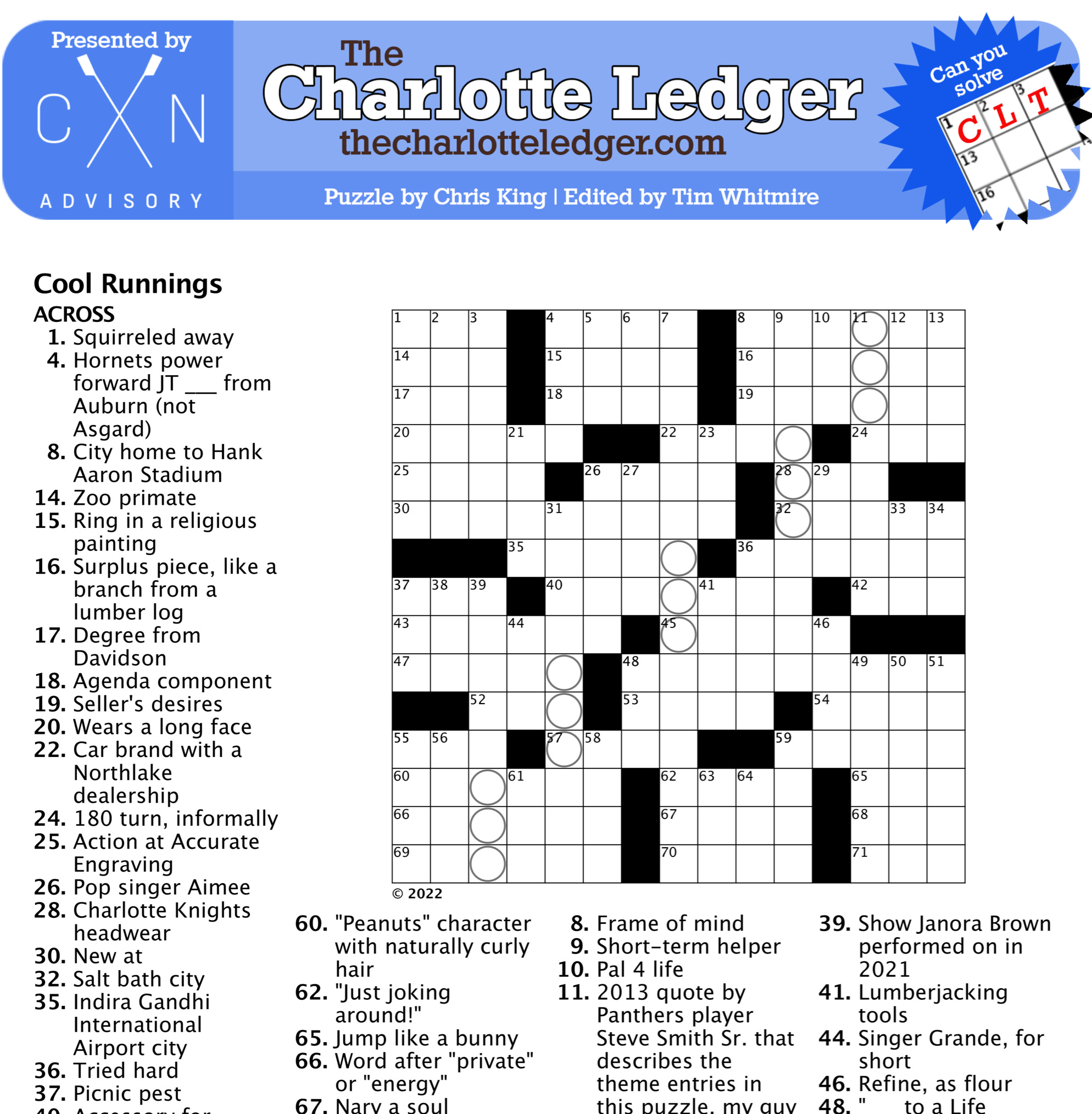 Charlotte Ledger Crosswords - The Charlotte Ledger