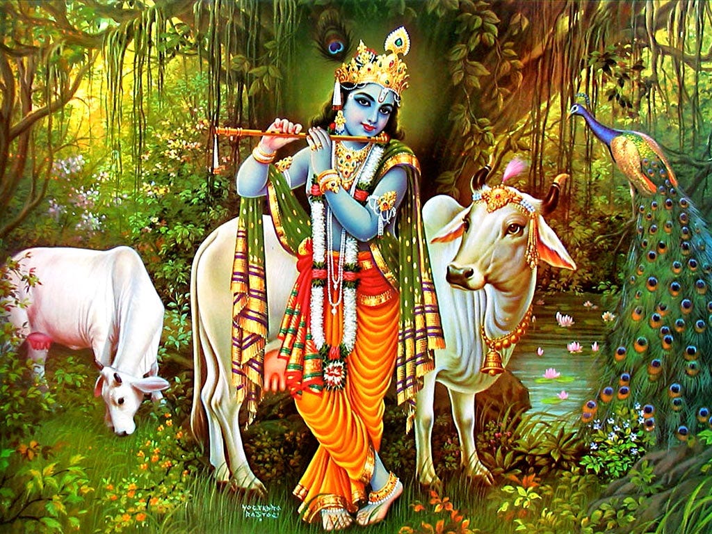Sri Krishna and the Cows - Hindu Parenting