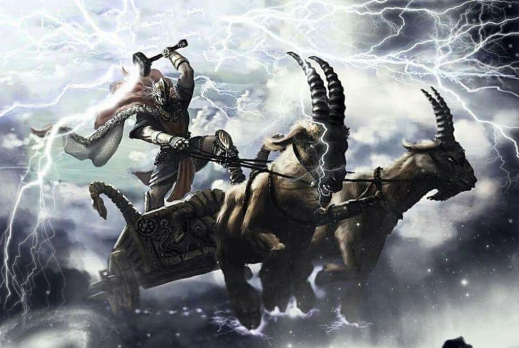 Odin the Viking God Prepares for War