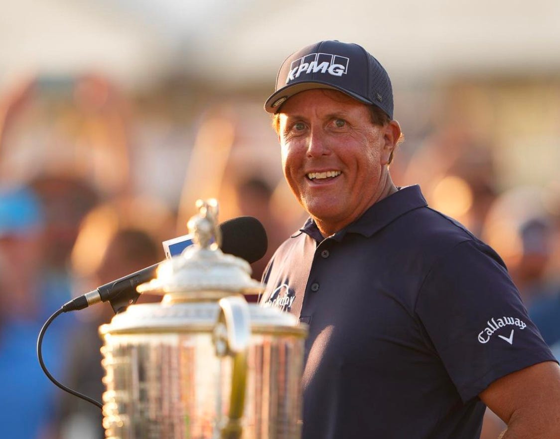 Phil Mickelson won one for old guys everywhere, even if we couldn